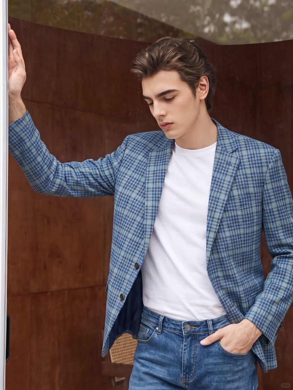 Jack Victor Carlo Barbera Wool-Silk Plaid Sport Coat | Made in Canada | Sz 40R